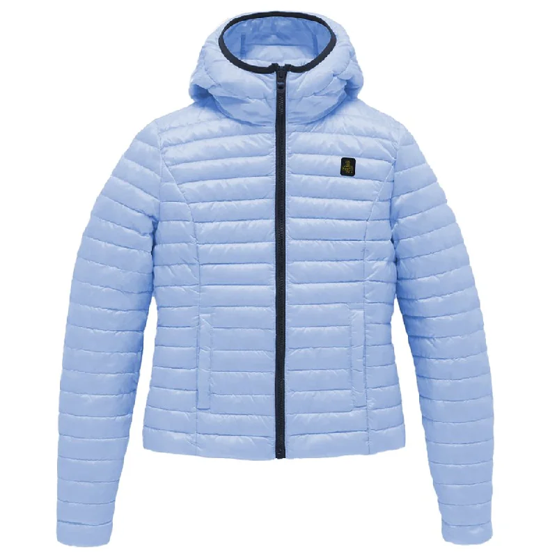 Refrigiwear blue Polyamide Jackets & Women's Coat Boat Neck Shawl Collar Notched Collar