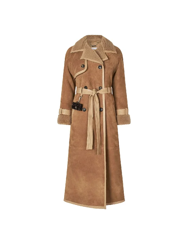 Alexa Trenchcoat — Tan Comfortable Trench Coat for Women