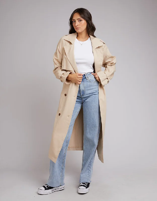 All About Eve Trench Coat Tan Fashionable Short Trench Jacket