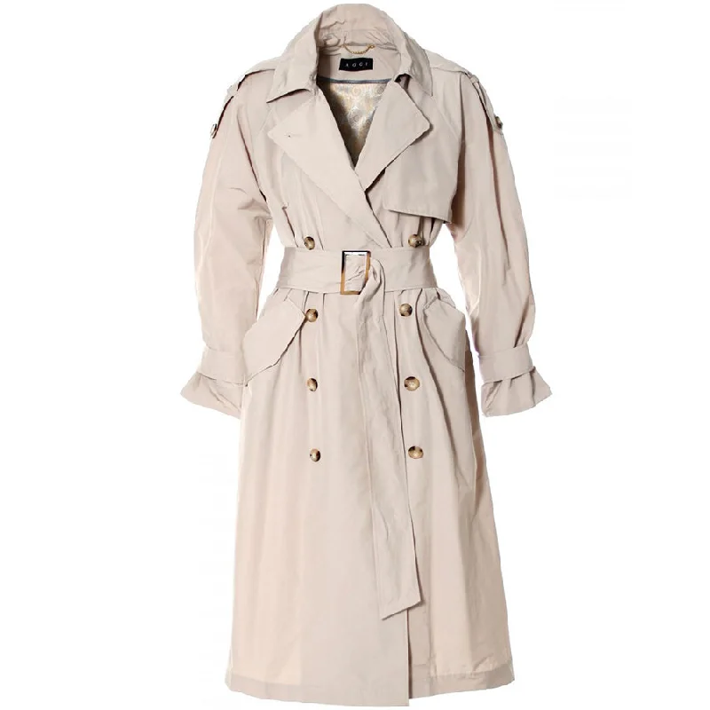 BEIGE TRENCH COAT "CÉLINE" Chic Sleeveless Wool Trench