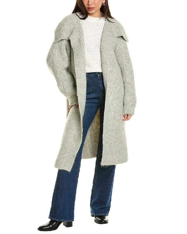 Beulah Mohair & Wool-Blend Trench Coat Elegant Trench Coat with Belt
