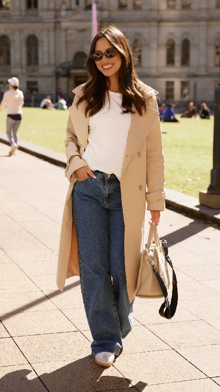 Byron Trench Coat - Camel Cozy Winter Wool Trench