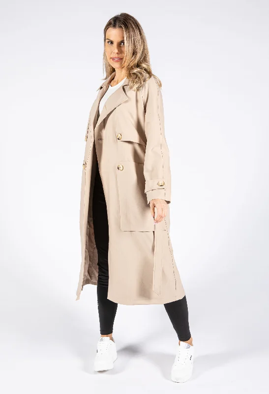 Double Breasted Trench Coat-1 Chic Loose Fit Trench