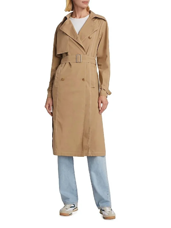 Last Night Trench Coat In Camel Fashionable Long Wool Trench