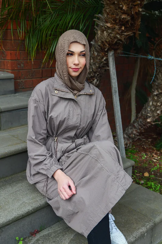 Long Sport Trench Fashionable Wide-Leg Trench
