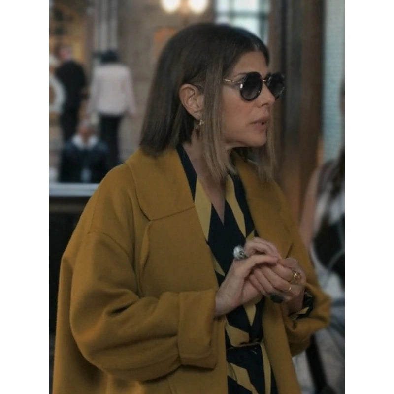 Marisa Tomei Upgraded Claire Trench Coat Classic Belted Cotton Trench