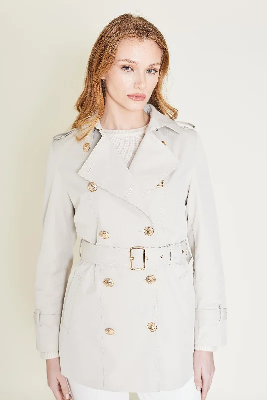 Paris Trench Coat - Short Stylish Belted Trench Design