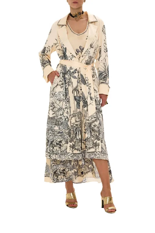 Soft Trench Coat In Etched Into Eternity Stylish Wool Blend Trench Coat