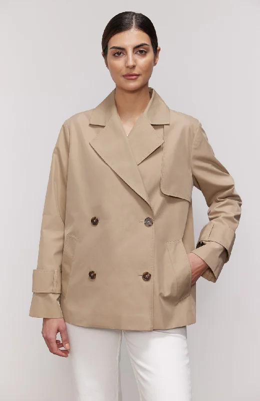 Trudy Short Trench Coat Fashionable Oversized Trench Coat