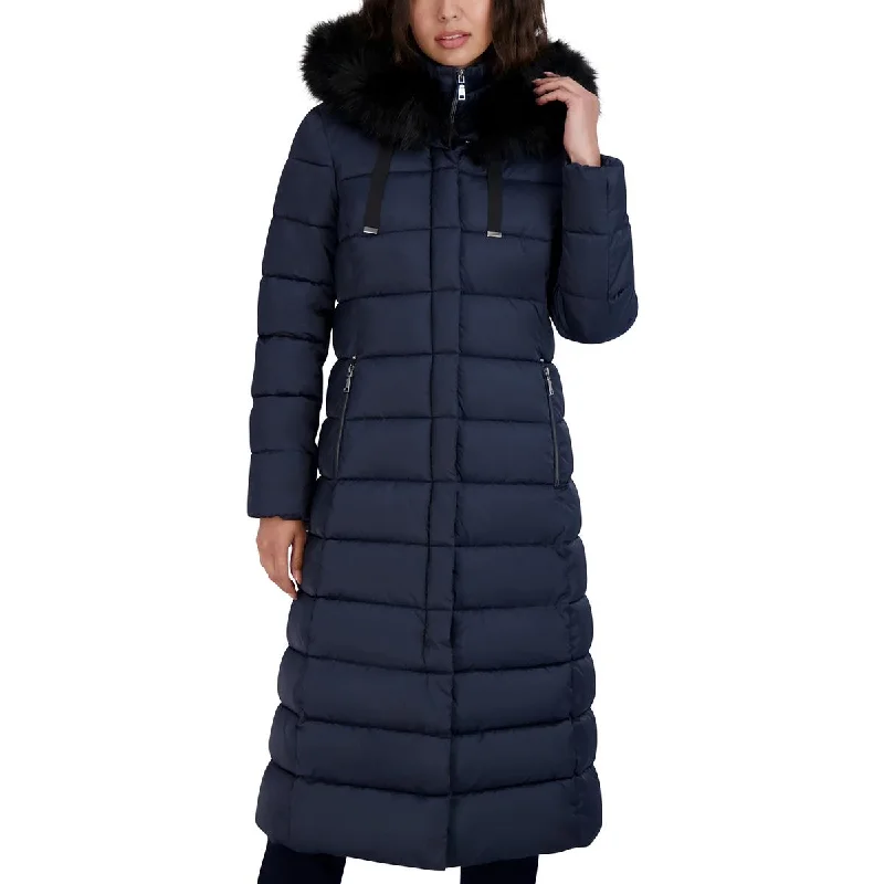 T Tahari Womens Nellie Puffer Maxi Parka Coat Warmth-Enhanced Parka