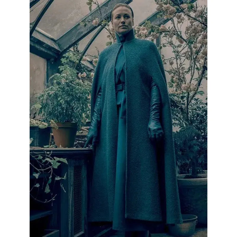 The Hand­maid­’s Tale Ser­e­na Joy Wa­ter­ford Green Trench Coat Comfortable Beige Trench Coat