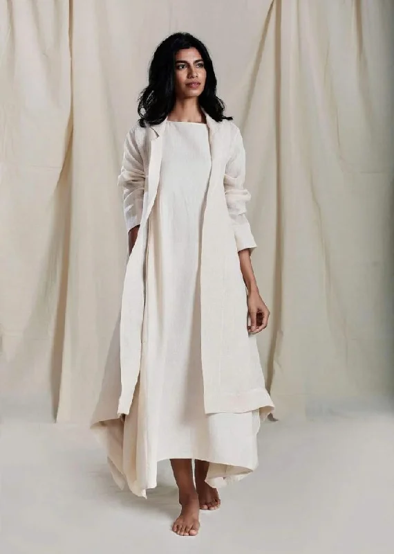 Trench  Koza Aakaar- Oatmeal (ONLY TRENCH) Warm Double-Breasted Trench