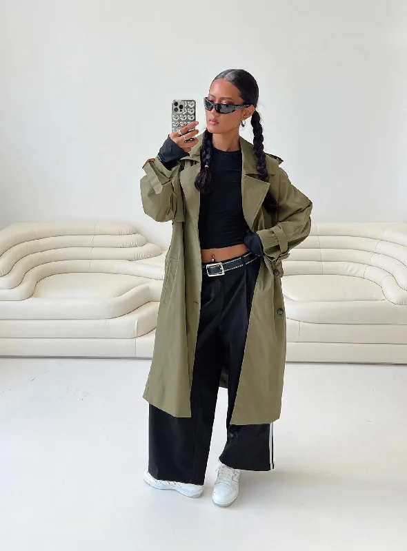 Westwind Trench Coat Green Trendy Black Trench Coat