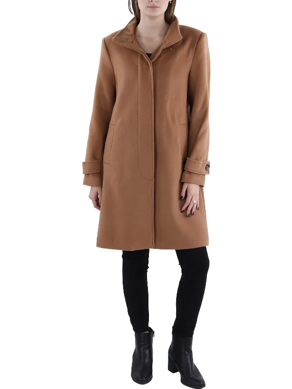 Womens Wool Cozy Trench Coat Classic Beige Trench Coat