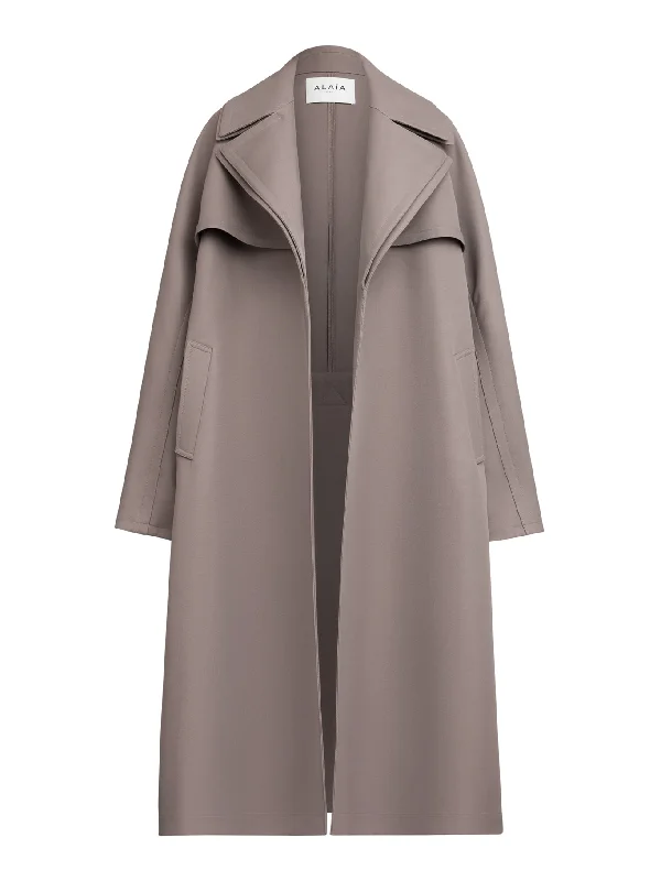 WOOL AND VISCOSE TRENCH Classic Trench Coat Outerwear