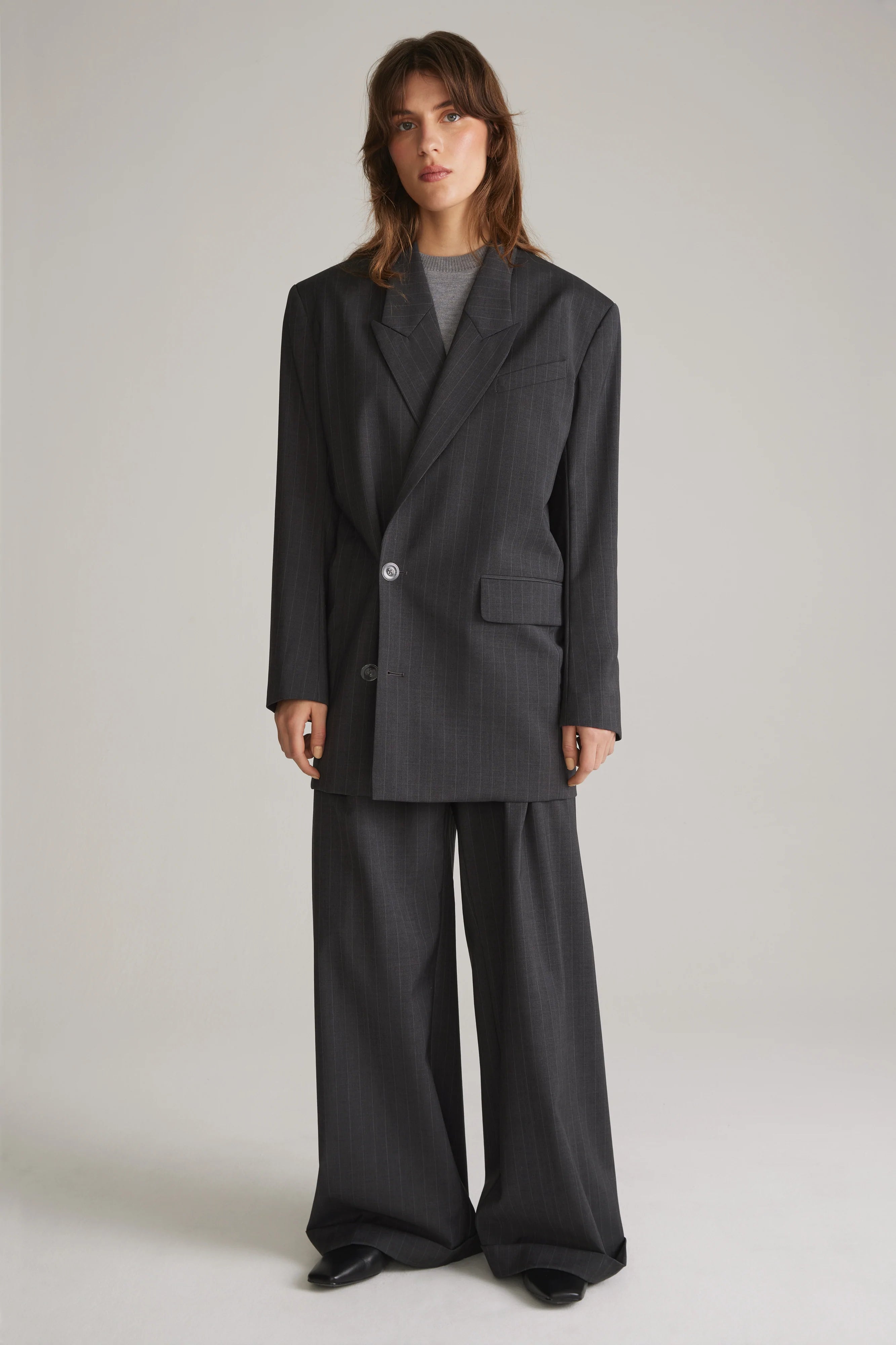 Asymmetric Built Up Blazer Women's Boutique Jacket
