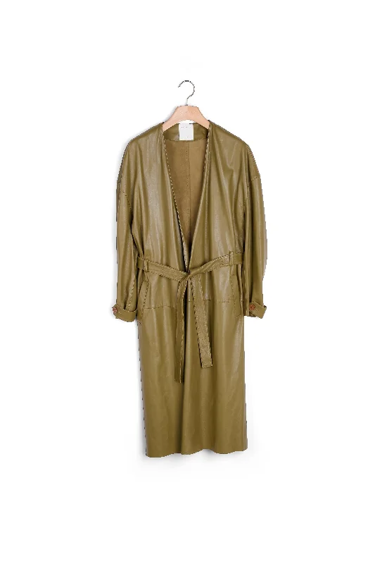 Trench en cuir Trendy Puffer Trench Coat