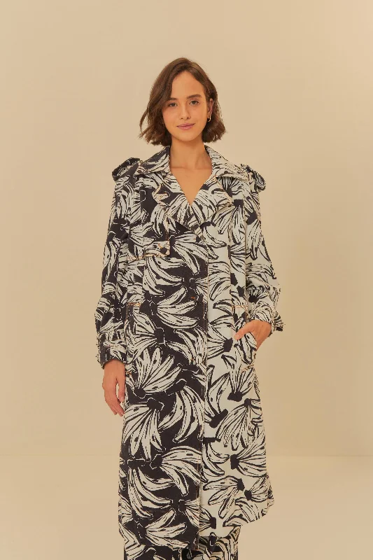FARM PATCH BOSSA TRENCH Double-Breasted Belted Trench