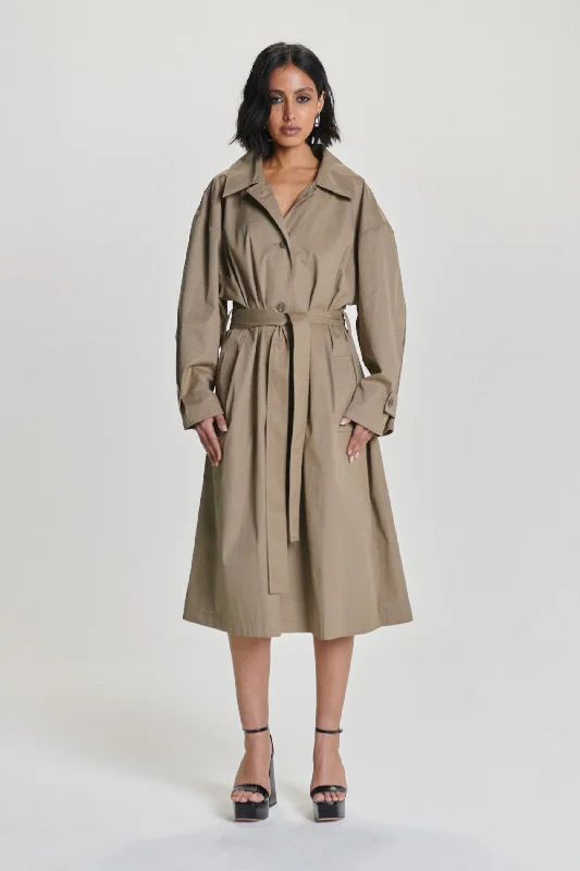 JESSY TRENCH Trendy Open Front Trench