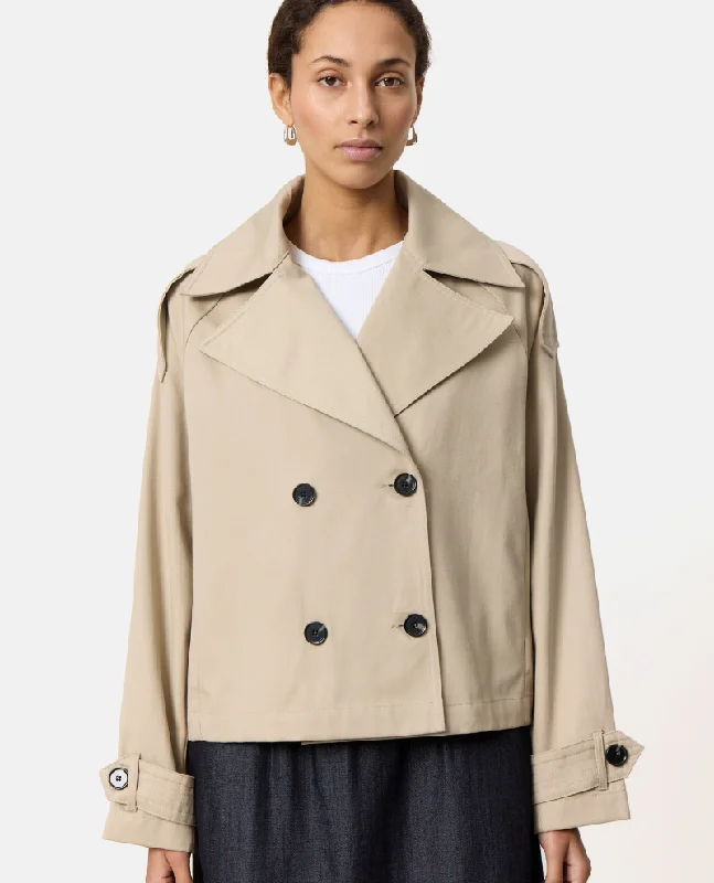 Levete Room Filis Camel Trench Coat Elegant Belted Trench Coat
