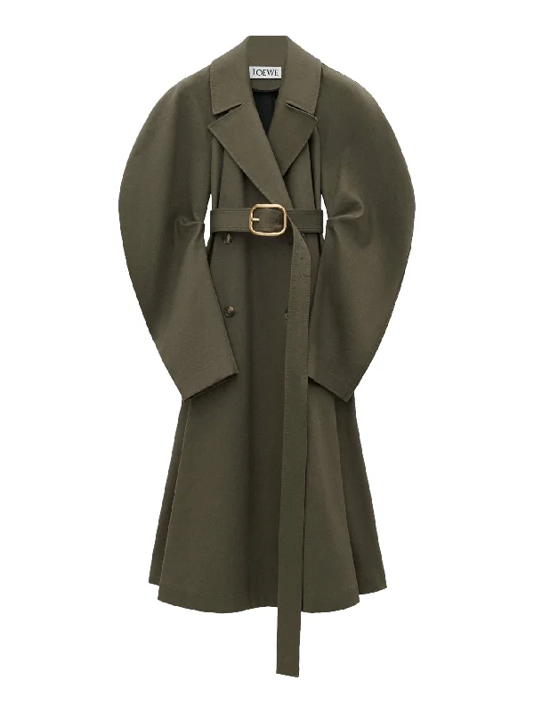 Cotton Trench Coat Chic Wool Blend Trench