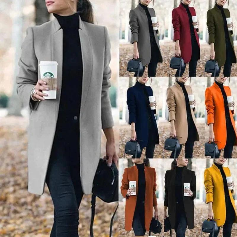 Maium Trench Elegant Long Trench Jacket