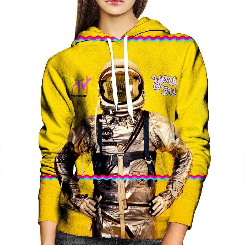81sAstronaut Womens Hoodie Hoodie with Fur Luxurious Winter