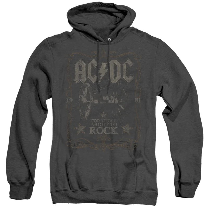 Acdc Rock Label - Heather Pullover Hoodie