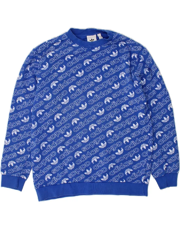 ADIDAS Mens Graphic Sweatshirt Jumper Large Blue Cotton Hoodie with Turtle Neck Cozy Winter ADIDAS Mens Graphic Sweatshirt Jumper Large Blue Cotton Hoodie with Turtle Neck Cozy Winter