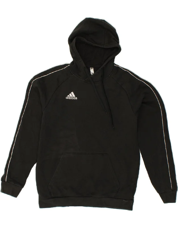 ADIDAS Mens Hoodie Jumper Medium Black Cotton Hoodie with Zipper Versatile Modern