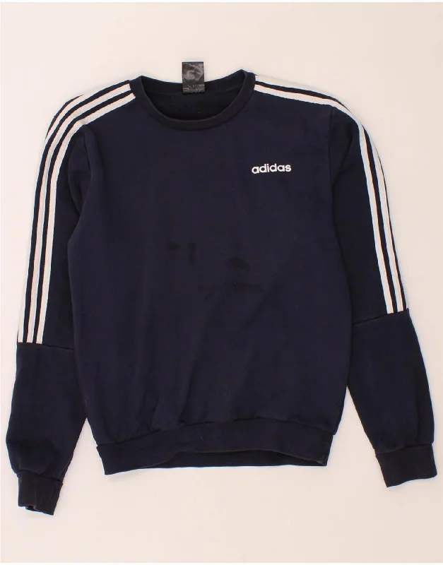 ADIDAS Mens Sweatshirt Jumper Small Navy Blue Cotton Hoodie with Fur Luxurious Winter ADIDAS Mens Sweatshirt Jumper Small Navy Blue Cotton Hoodie with Fur Luxurious Winter