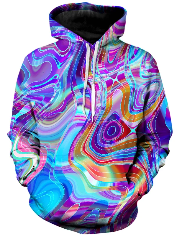 Aqua Realm Unisex Hoodie Hoodie with Neon Bright Vibrant