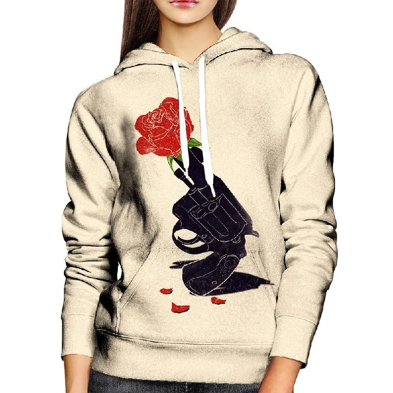 Cease Fire Womens Hoodie Hoodie with Rolled Sleeves Casual Relaxed