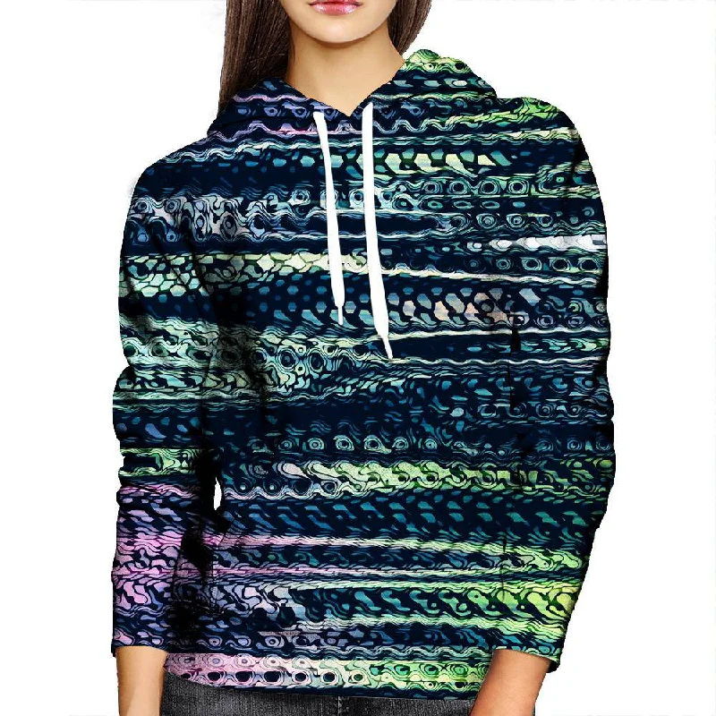 Chains Womens Hoodie Hoodie with Gradient Ombre Colorful
