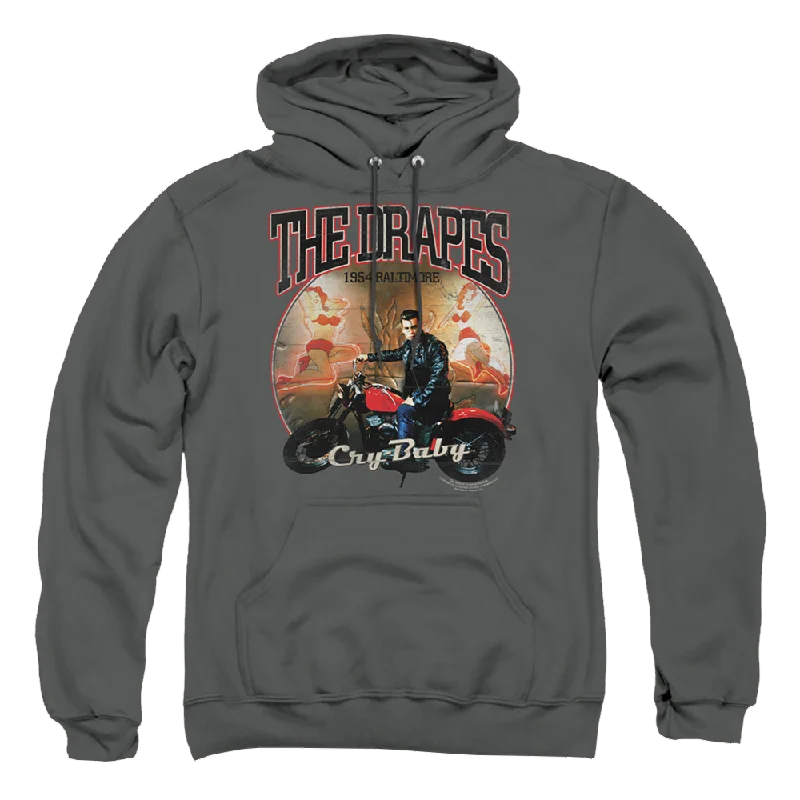 Cry Baby Drapes - Pullover Hoodie Hoodie with Lace Feminine Delicate