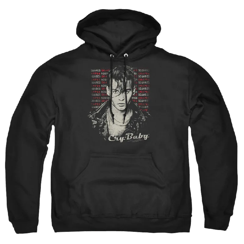 Cry Baby Drapes & Squares - Pullover Hoodie Hoodie with Sequins Glamorous Eye-catching Cry Baby Drapes & Squares - Pullover Hoodie Hoodie with Sequins Glamorous Eye-catching
