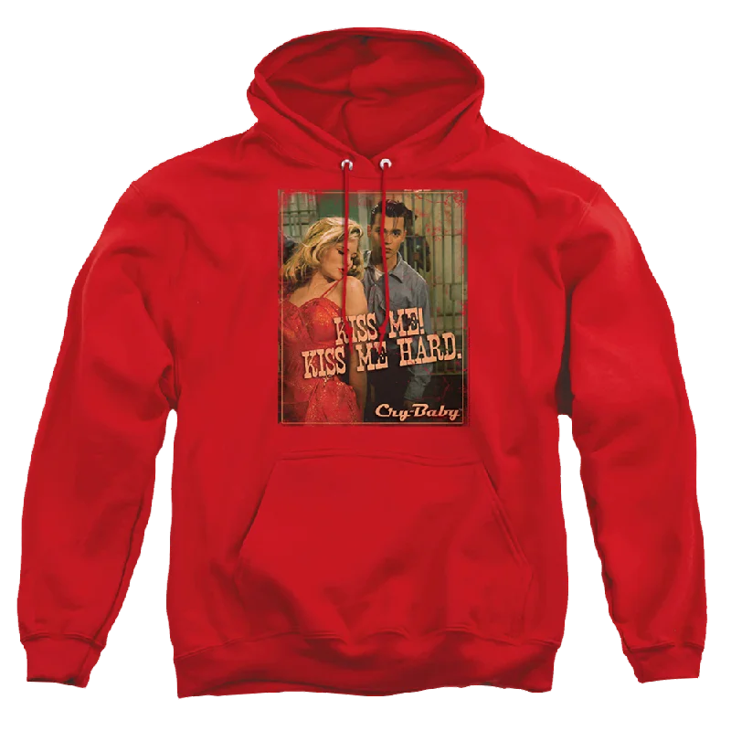 Cry Baby Kiss Me - Pullover Hoodie Hoodie with Camouflage Military Edgy