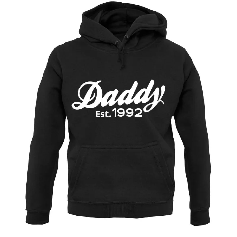 Daddy Est. 1992 Unisex Hoodie Hoodie with Thumb Holes Functional Cozy