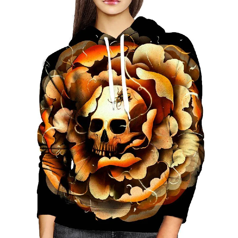 Death Bloom Womens Hoodie Hoodie with Double Zipper Versatile Adjustable