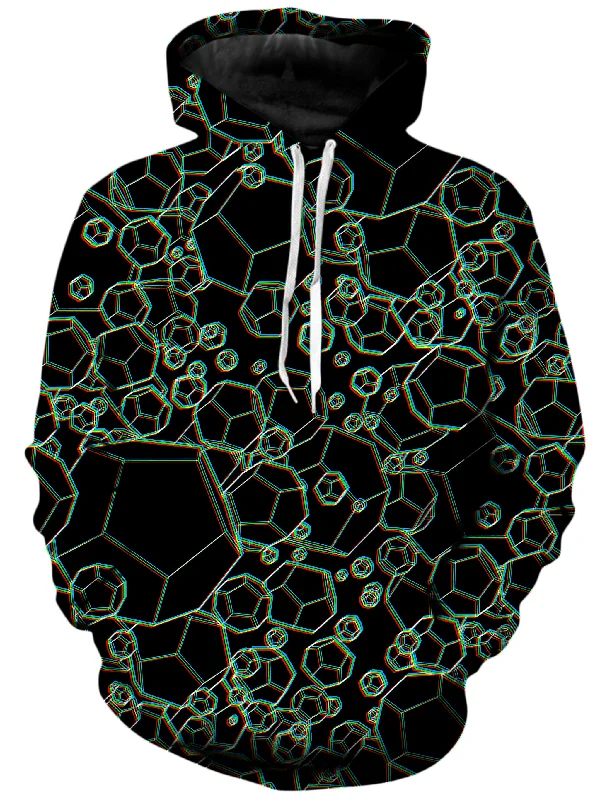 Dodecahedron Madness Glitch Unisex Hoodie Hoodie with Reflective Safety Nightwear