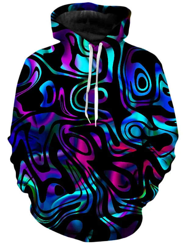 Dynamic Blues Unisex Hoodie Hoodie with Color Block Contrast Stylish
