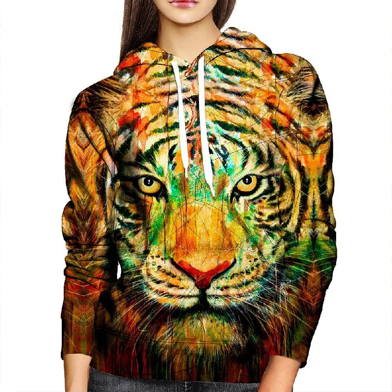 El Tigre Womens Hoodie Hoodie with Hem Contrast Bold Stylish