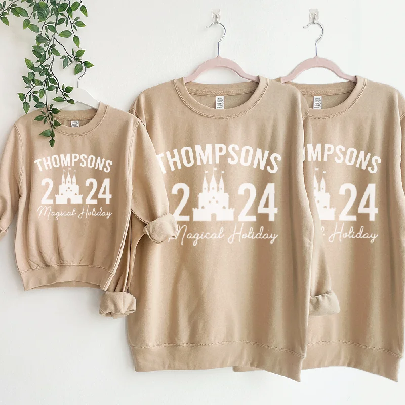 Family Magical Trip Summer Personalised Name & Year Sweatshirts Hoodie with Drop Shoulder Relaxed Streetwear Family Magical Trip Summer Personalised Name & Year Sweatshirts Hoodie with Drop Shoulder Relaxed Streetwear