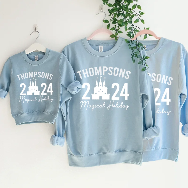 Family Magical Trip Summer Personalised Name & Year Sweatshirts Hoodie with Reflective Safety Nightwear Family Magical Trip Summer Personalised Name & Year Sweatshirts Hoodie with Reflective Safety Nightwear
