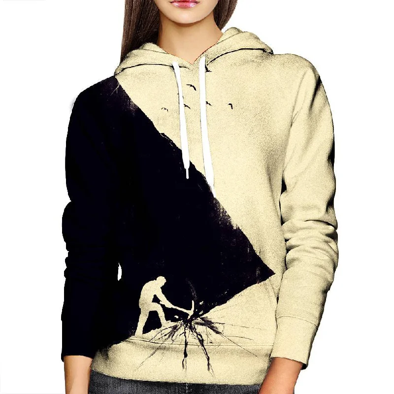 Freedom Seeker Womens Hoodie Zip Hoodie Drawstring Kangaroo Pocket