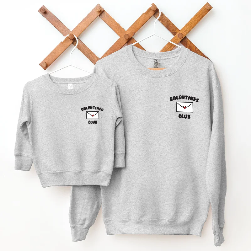 Galentines Club Matching Pocket Logo Sweatshirts Hooded Sweatshirt Casual Wear Street Style Galentines Club Matching Pocket Logo Sweatshirts Hooded Sweatshirt Casual Wear Street Style