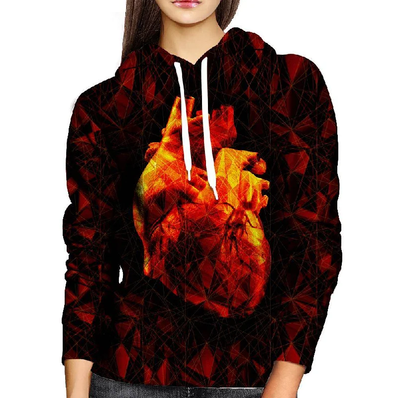 Geometric Heart Womens Hoodie Oversized Hoodie Comfort Casual