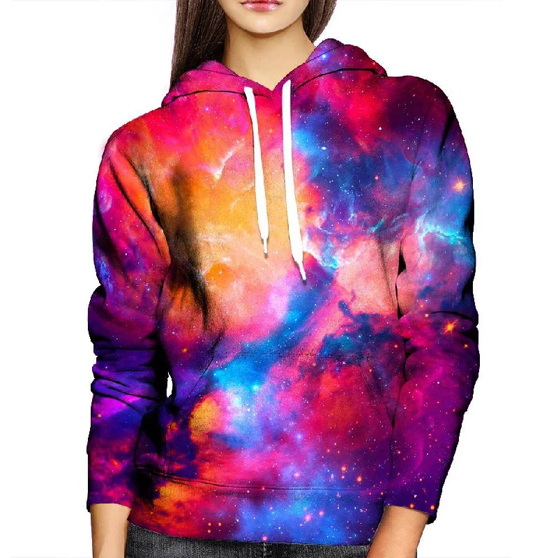 Glossy Galaxy Womens Hoodie Hooded Sweatshirt Casual Wear Street Style