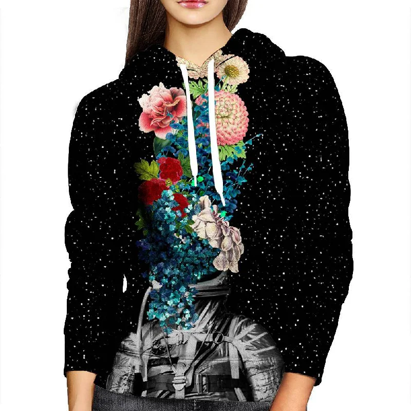 Grace In Death Womens Hoodie Hoodie with Rhinestones Sparkly Elegant