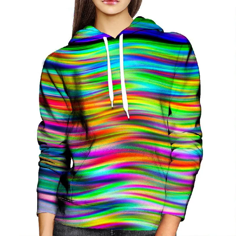Green Flow Womens Hoodie Hoodie with Velcro Closure Adjustable Secure